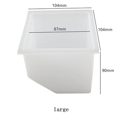 Crystal Epoxy Resin Cube Mold - Bevel Lamp Holder Sold Separately