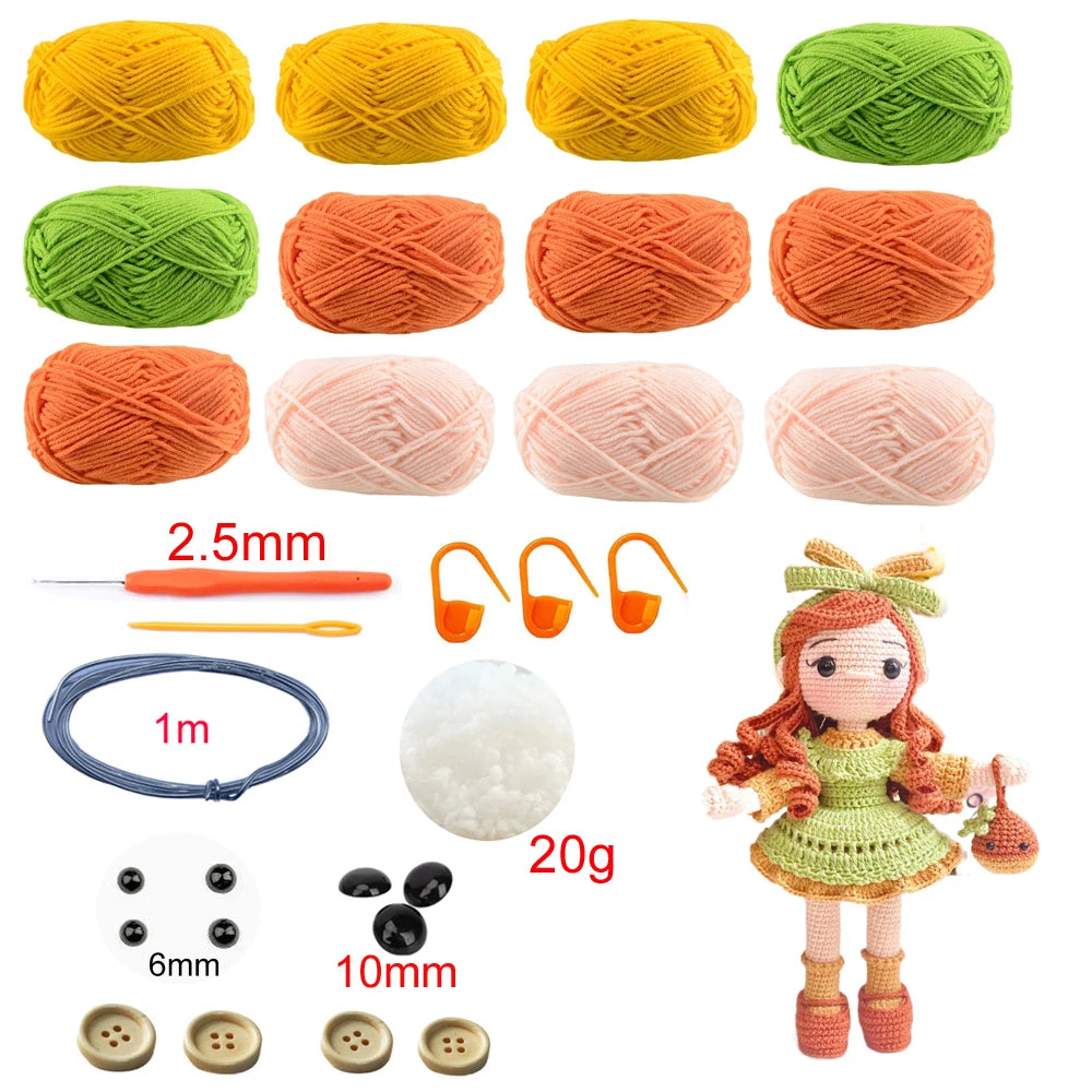 Girl Dolls and Assorted Crochet Kits - Santa, Mrs. Clause and Elfs