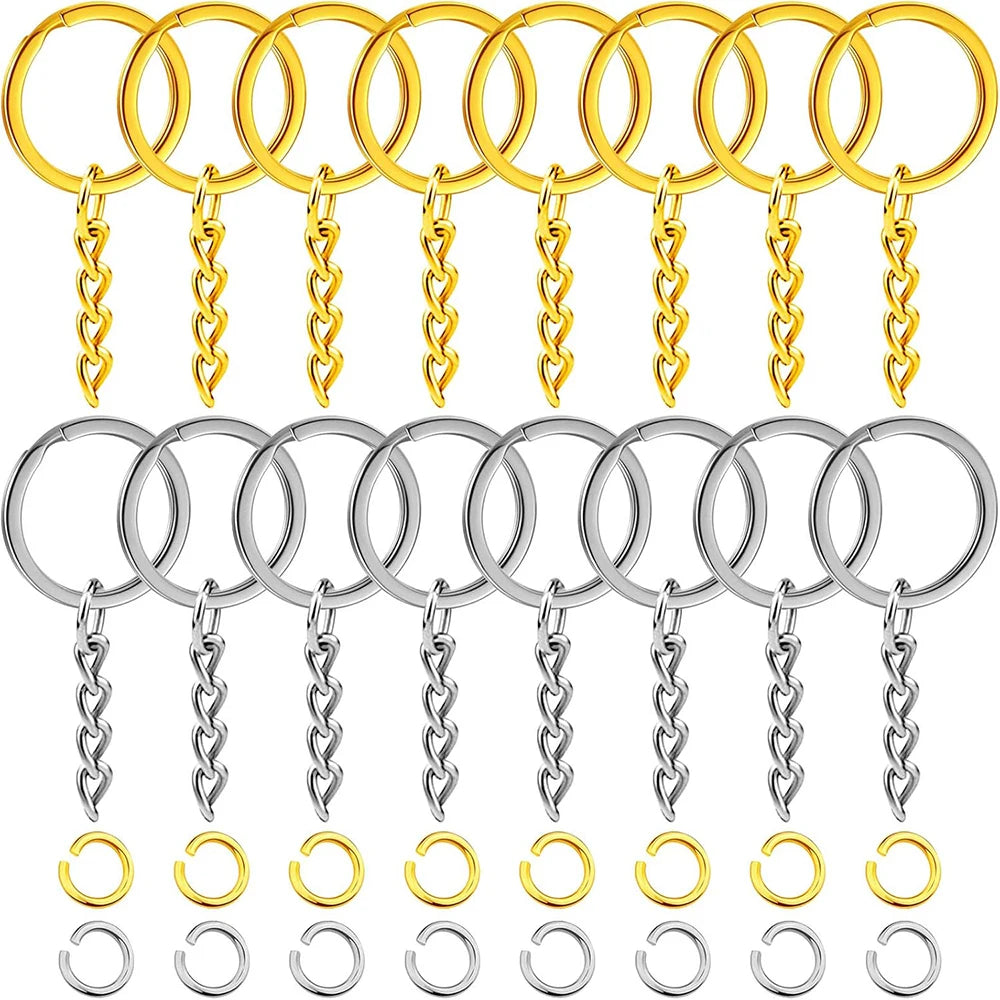 30 PCS Flat Key Chain Rings