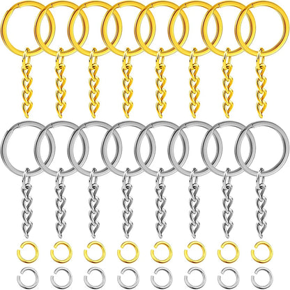 30 PCS Flat Key Chain Rings