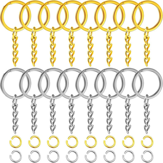 30 PCS Flat Key Chain Rings
