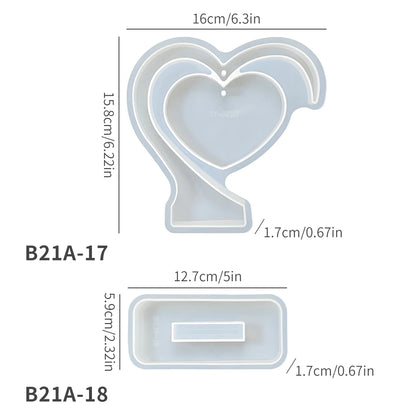 Heart Shaped Silicone Mold with Stand
