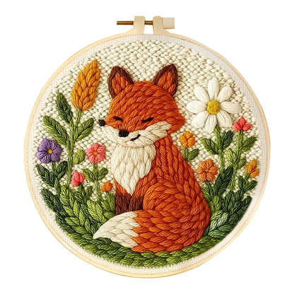 20x20cm Fox Punch Needle Embroidery Kits