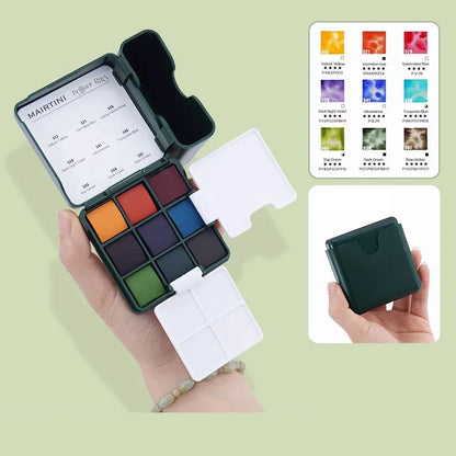 Travel Watercolor Paint Set - 9 Colors