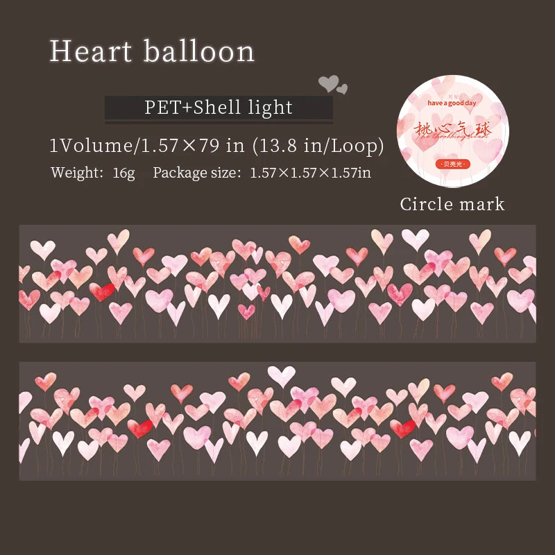 40mmx2m Decoration Adhesive Heart Tape