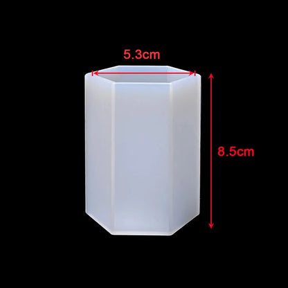 Silicone Cylinder, Hexagon, Square, Rectangle or Cuboid Resin Molds or Candle Making Molds - Different Sizes Available