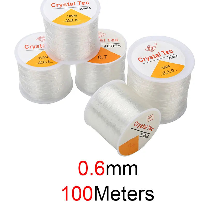 Elastic Cord for Jewelry Making - 0.6mm and 0.8mm, 1 meter long