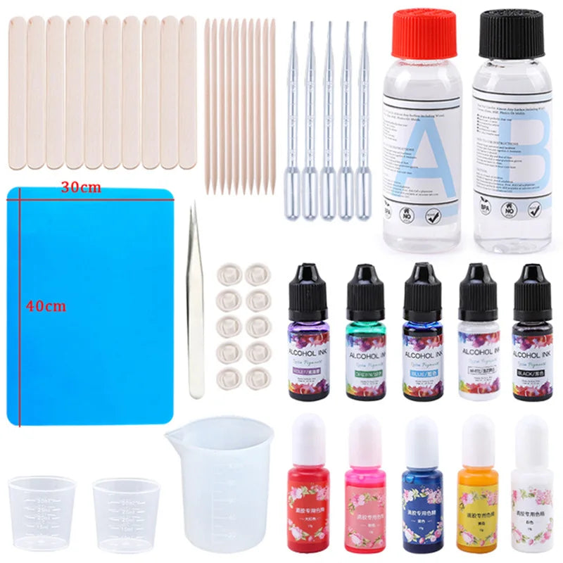 Silicone Mold Starter Kit with 1:1 Clear Epoxy Resin for Jewelry Making