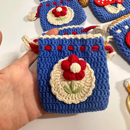 Crocheted Draw-stringed Pouch