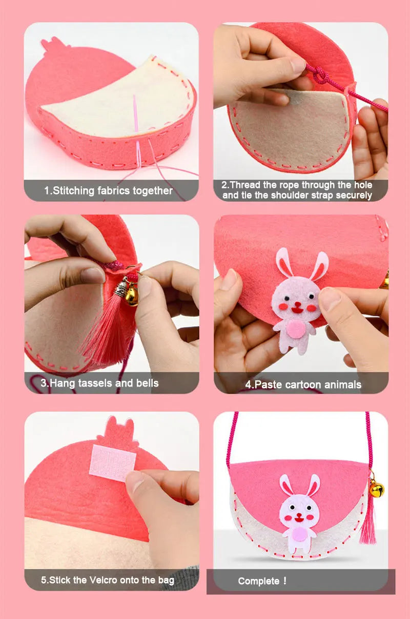 Cute Shoulder Bag Sewing Kits for Kids