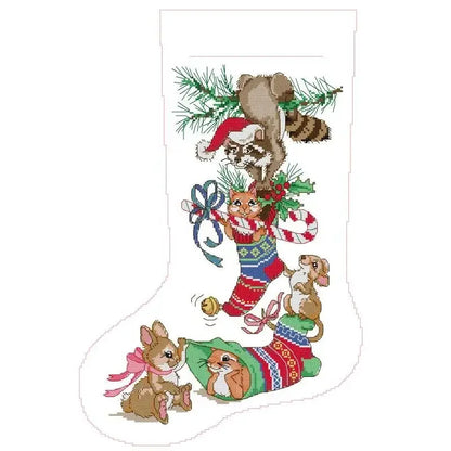 Christmas Stocking Cross Stitch Kits: 11, 14, or 16 CT