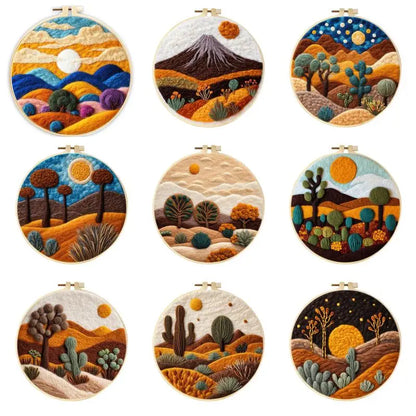 Landscape Pattern Wool Felting Kit