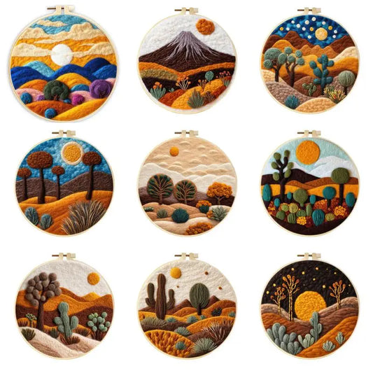 Landscape Pattern Wool Felting Kit