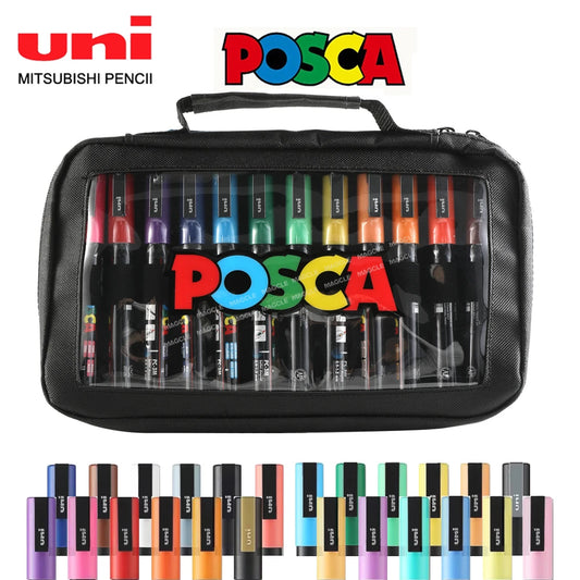 Posca Color Acrylic Marker Sets - Varied size sets and varied size markers 1M/3M/5M - good for fabric