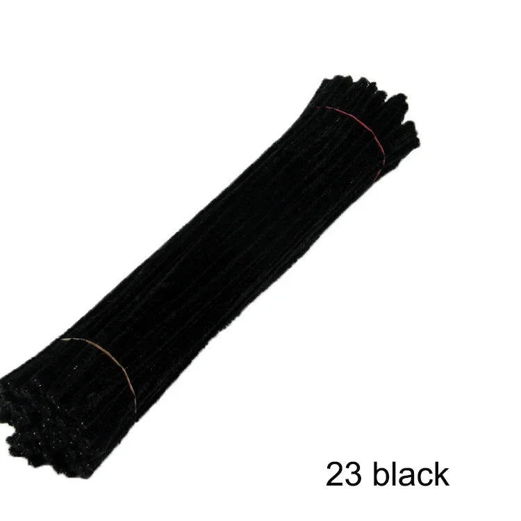 50pcs Colorful Chenille Stems Pipe Cleaners - Choose mixed or individual colors