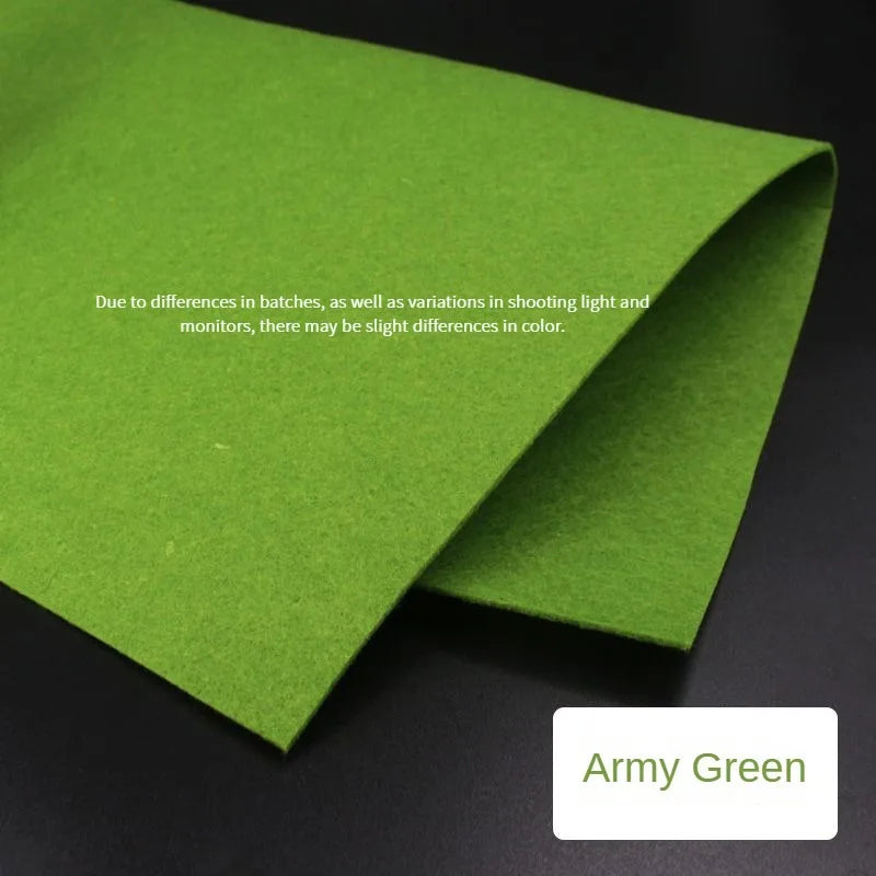 Army green felt fabric 50x50cm