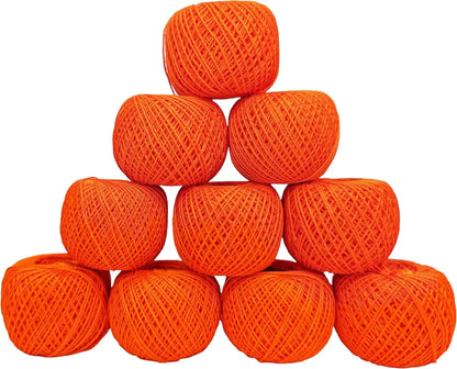 Cotton Crochet Yarn - 10 pcs, 10g Each, 100g each package - Perfect for Crafting