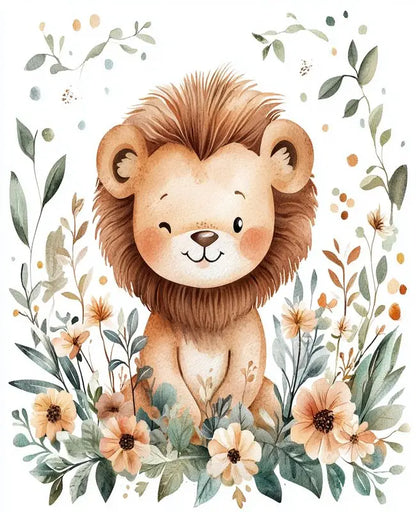 Cute Animals Paint By Number Kits - Perfect for a nursery and child's room