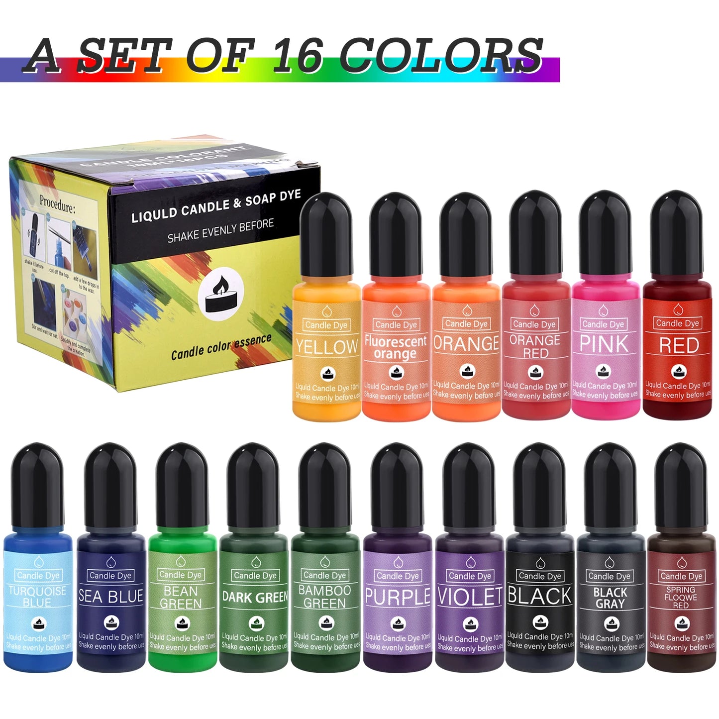 Candle Making Dyes - Sets of 16, 24, or 30 Colors