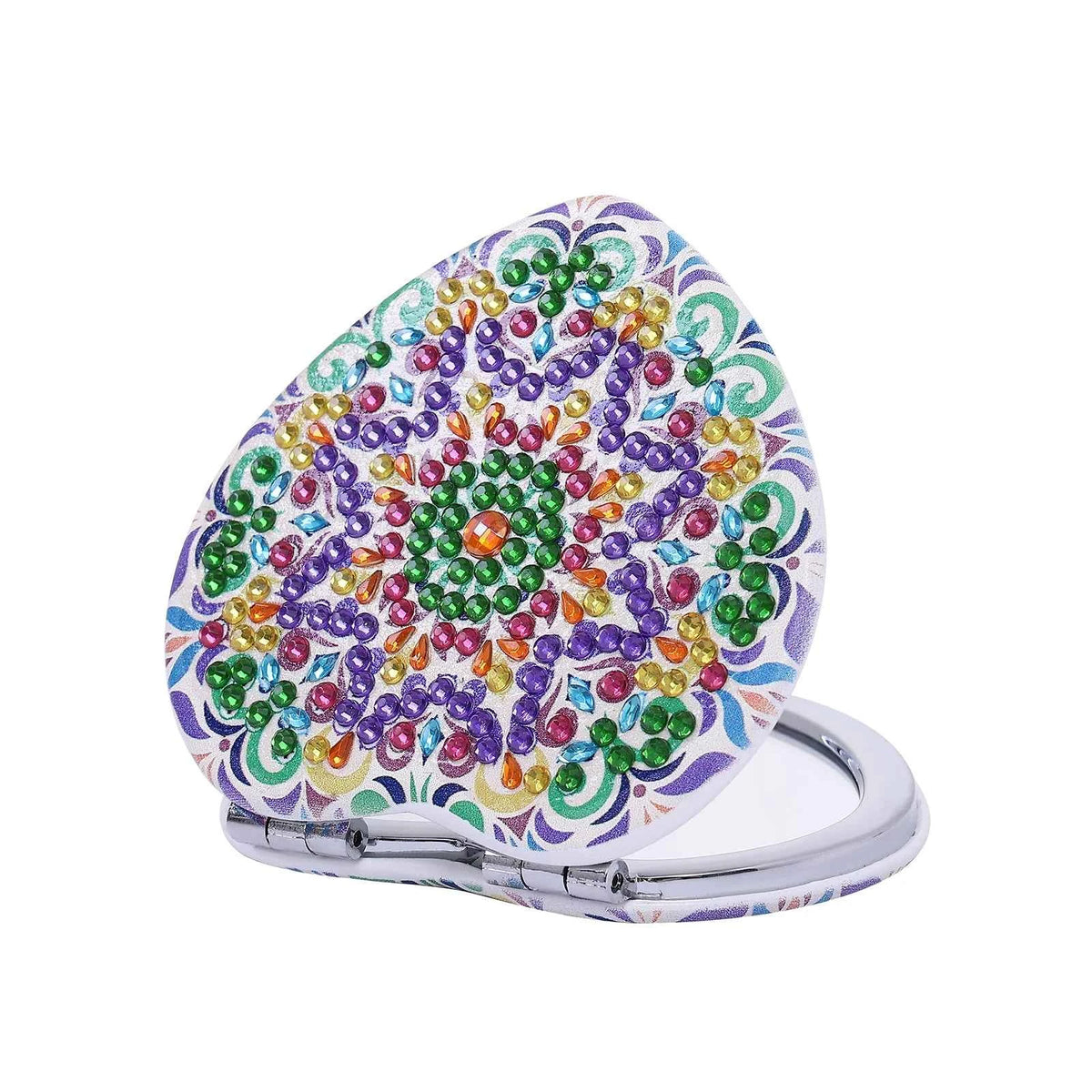 Floral Diamond Art Compact Mirror Kit, Heart or Round