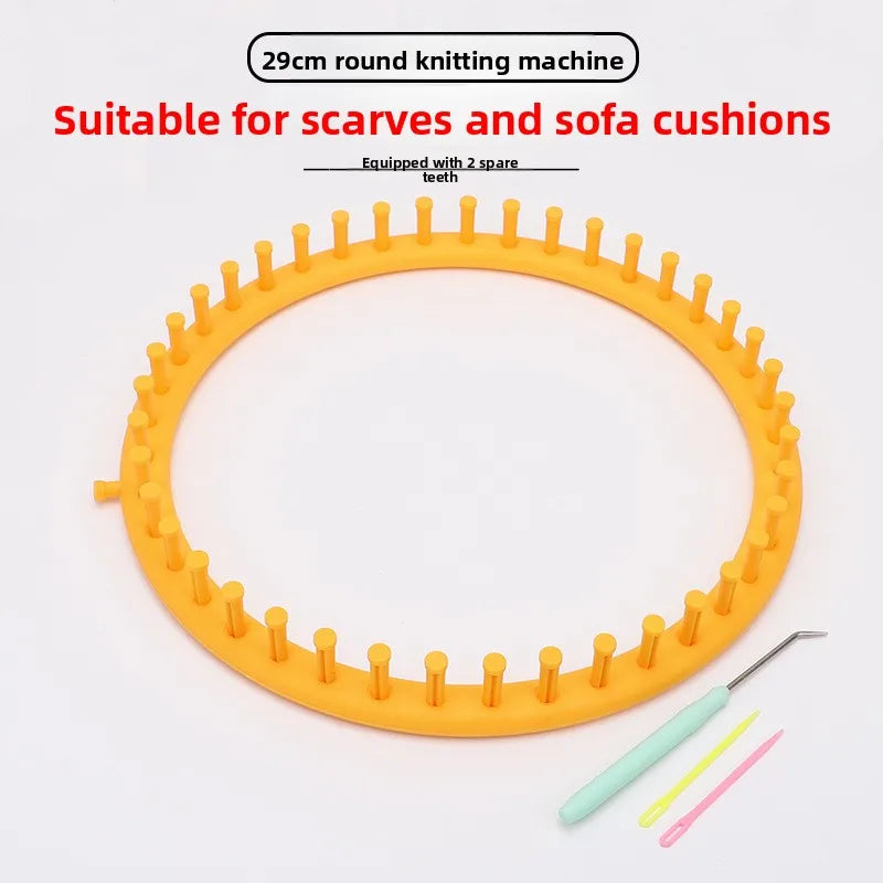 Beginners Plastic Knitting Loom - Round and Comb Tooth