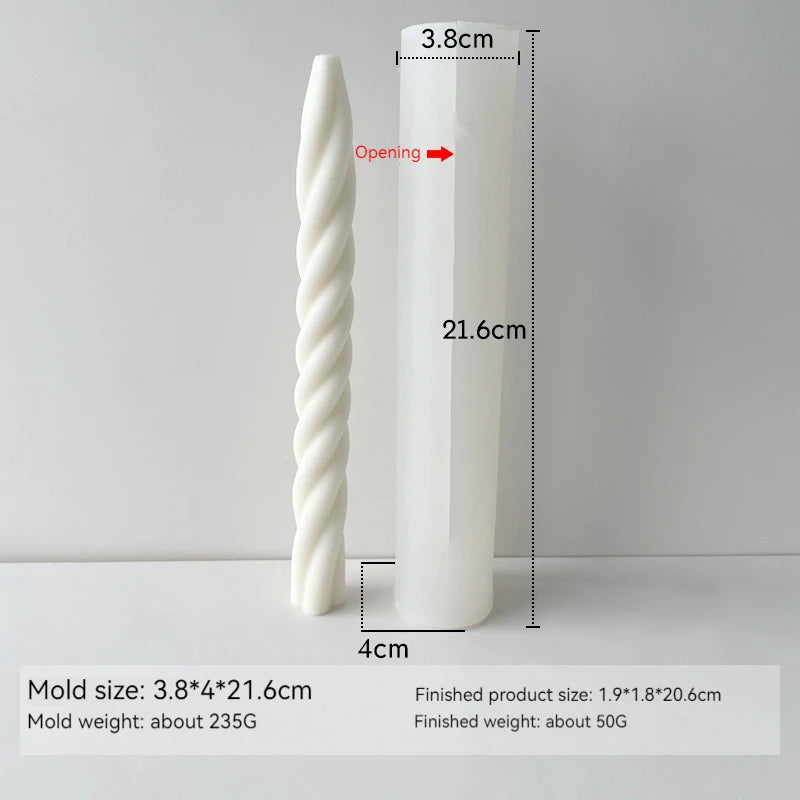 Taper Silicone Molds for Candle Making: 16  Styles - 1 option for a 61 meter Roll of Cotton Wick