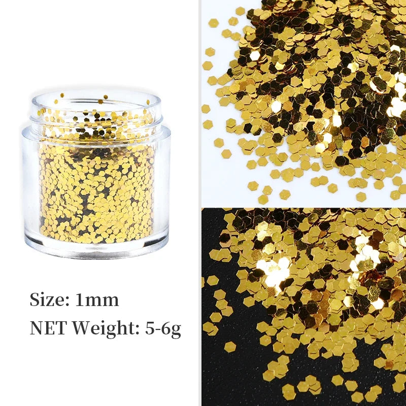 Iridescent Hexagon Glitter For Epoxy Resin Filling