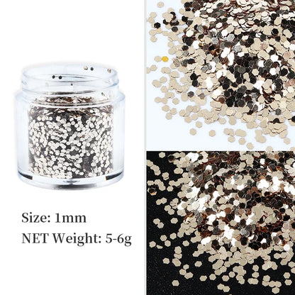 Iridescent Hexagon Glitter For Epoxy Resin Filling