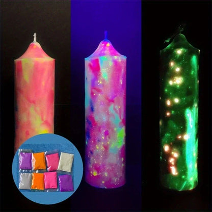 Luminous Powder Pigment for Candle Making - glows in the dark