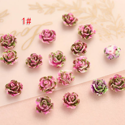 Small Roses for Resin Filling - 100pcs, Flat Back, 6mm or 8mm Size Choice
