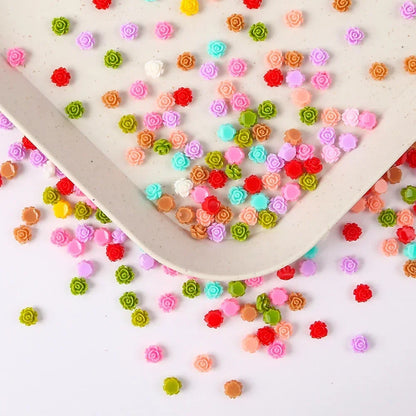 100pcs 3D Resin Rose Flower Design Resin Filler