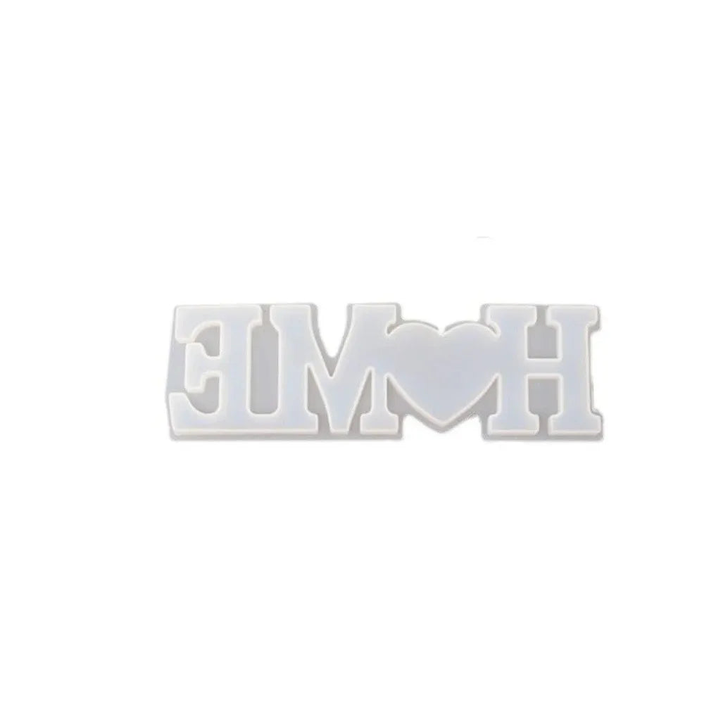 Heart Shaped Silicone Love, Home and Family Candle Mold