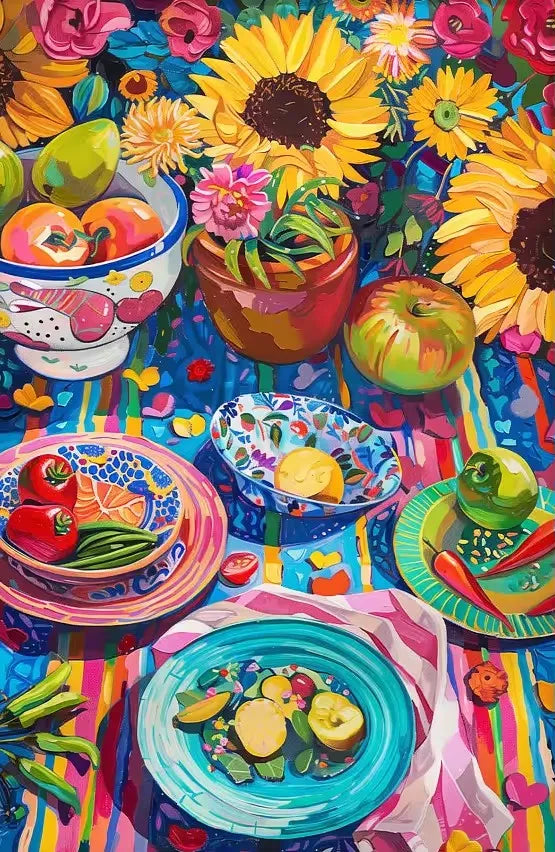 Paint By Numbers Kits - With or Without Frame - Various Sizes - Great for Kitchen Decor