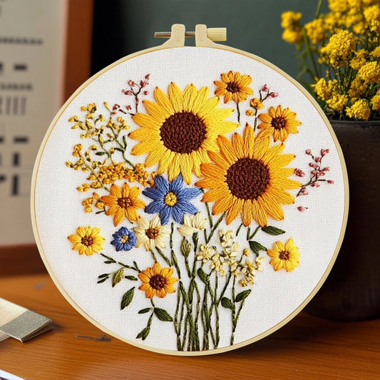 Beautiful Flowers Embroidery Kit for Beginners