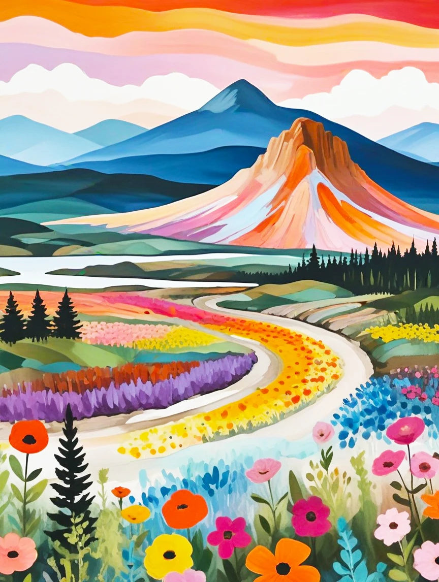 Impressionistic Mountain Landscapes - Painting By Numbers