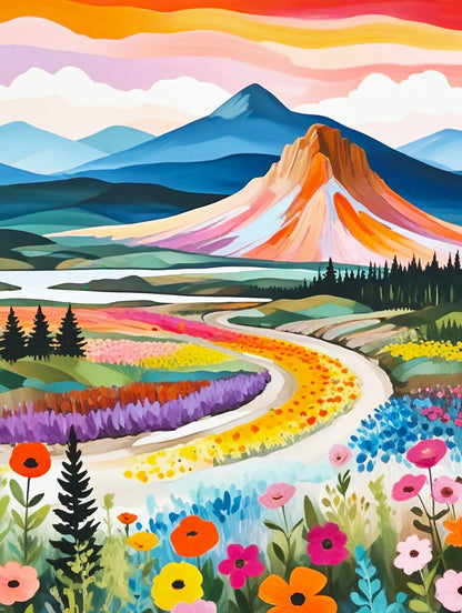 Impressionistic Mountain Landscapes - Painting By Numbers