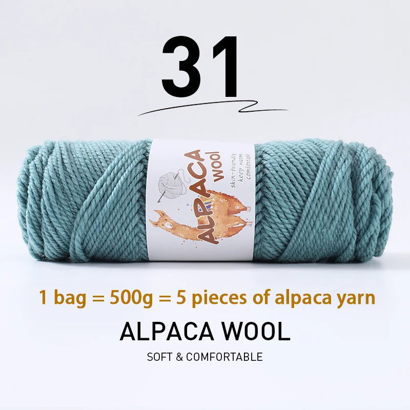 500g (5 pieces) High-Quality Alpaca Wool