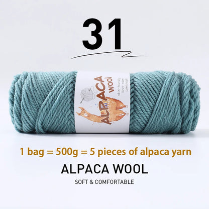 500g (5 pieces) High-Quality Alpaca Wool