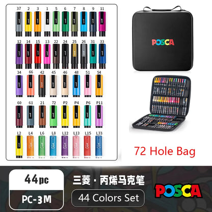 POSCA Multi-Color Marker Pen Set with case
