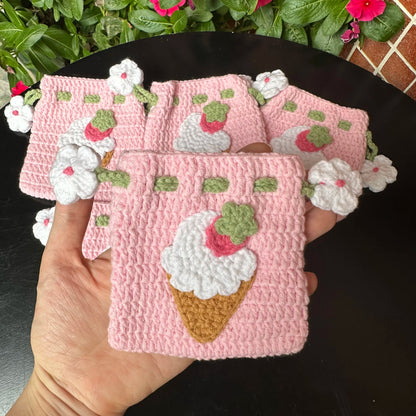 Crocheted Draw-stringed Pouch