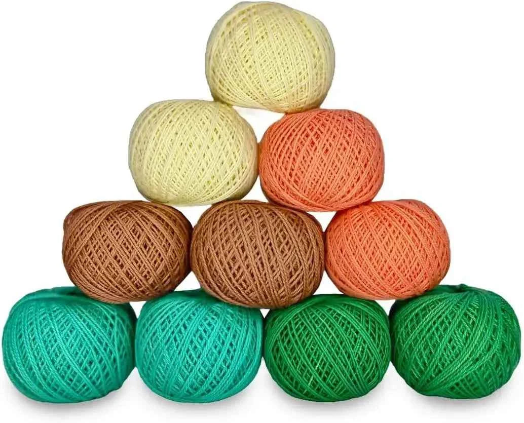 Cotton Crochet Yarn - 10 pcs, 10g Each, 100g each package - Perfect for Crafting