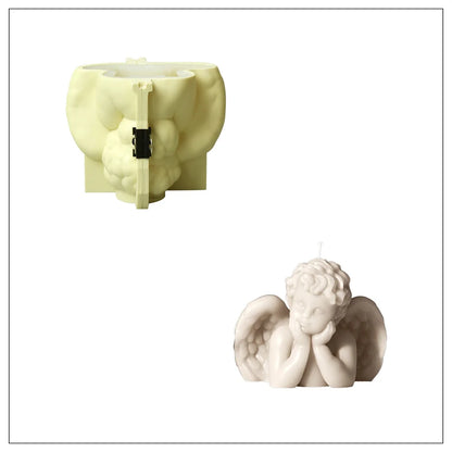 2 Styles of Angel Cherub Silicone Molds for Candle Making