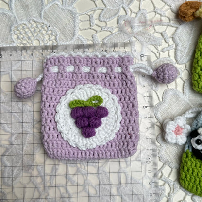 Crocheted Draw-stringed Pouch