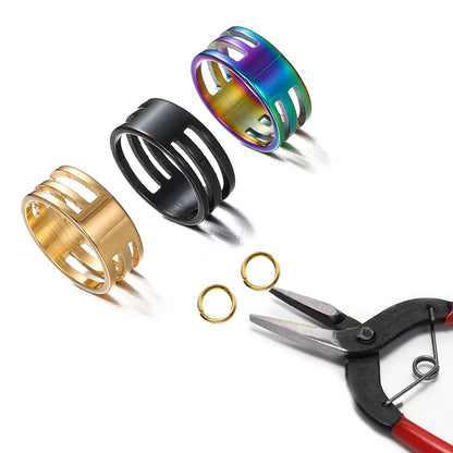 17/18/19mm Stainless Steel Jump Ring Opening and Closing Finger Ring