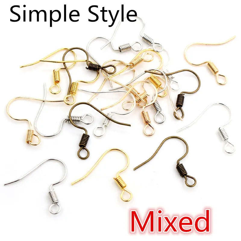 Mixed colors simple style earring hook 