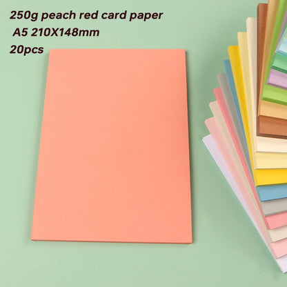 20 Pieces of Card Stock Colored Paper for Scrapbooking