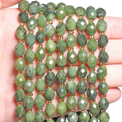 AAA Faceted Natural Colored, Quartz, Oval Shaped Beads