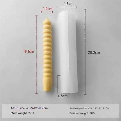 Taper Silicone Molds for Candle Making: 16  Styles - 1 option for a 61 meter Roll of Cotton Wick