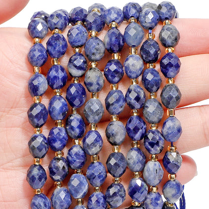 AAA Faceted Natural Colored, Quartz, Oval Shaped Beads