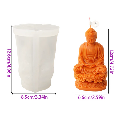 2 Sizes of Buddha Silicone Molds for Candle Making